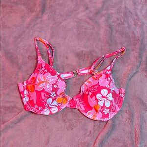Floral Pink Women's Bikini Top
